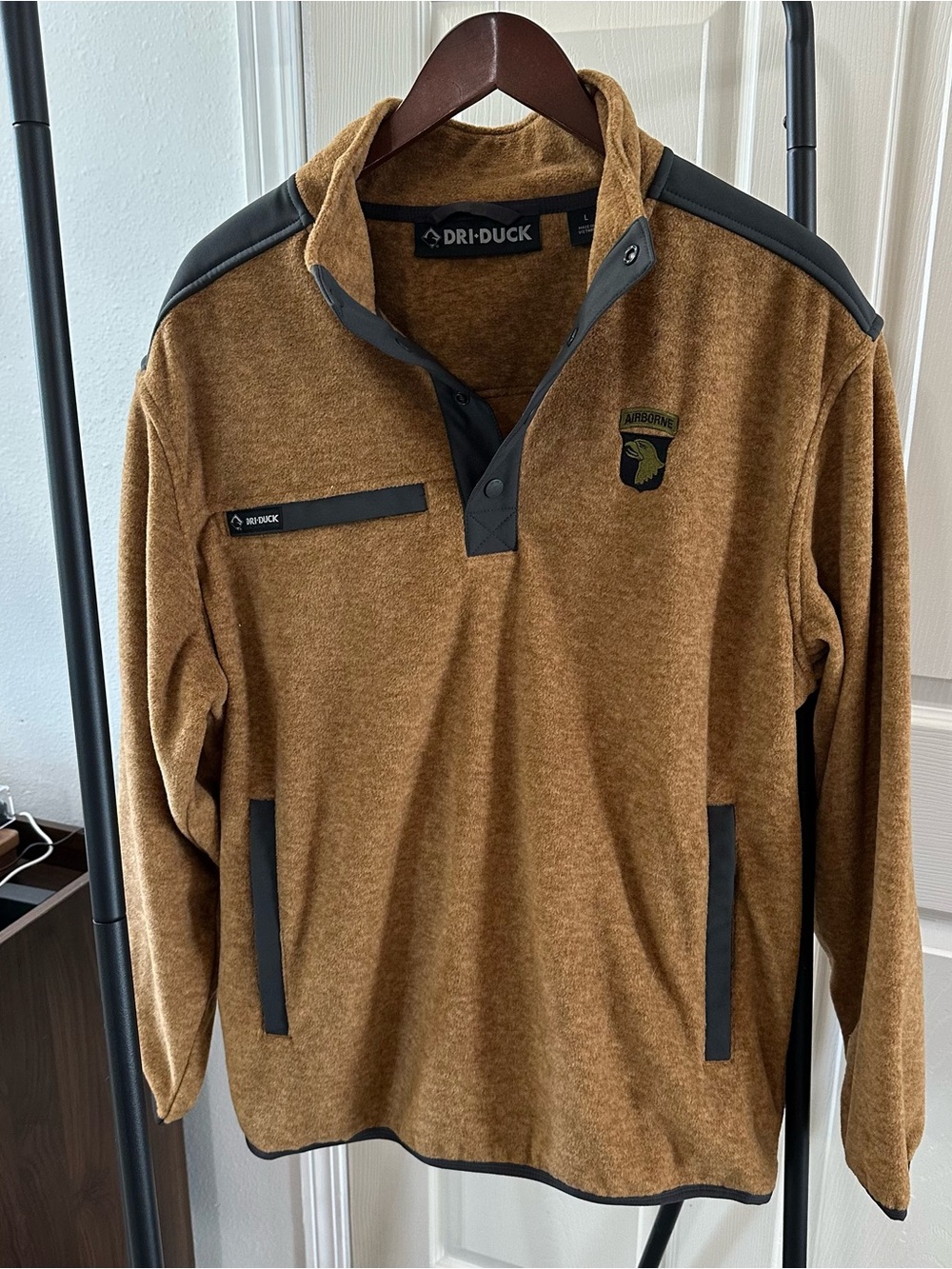 Dri-Duck Men’s Brown Pullover Fleece Jacket